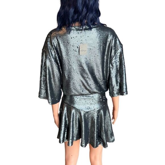 NWT Free People Manuka Sequin Mini Dress - Picture 5 of 8